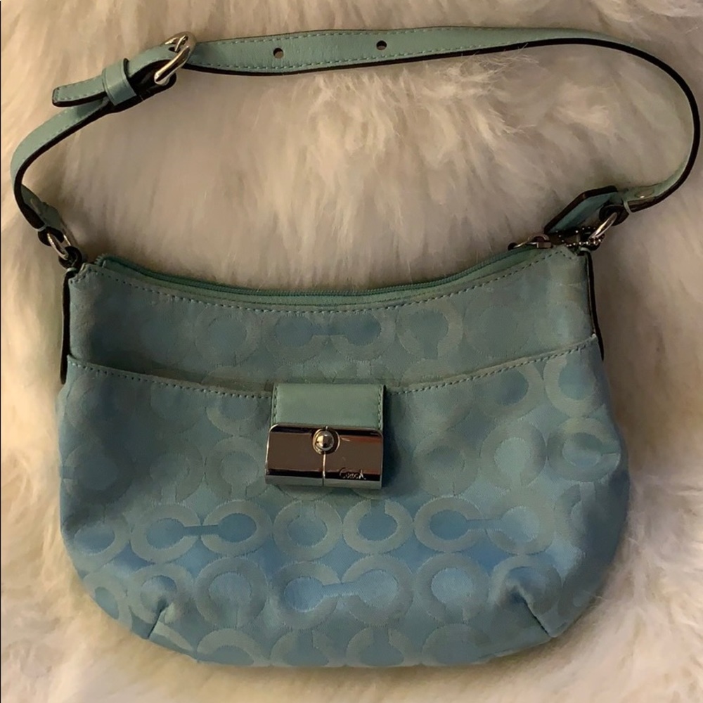 Coach mini blue purse